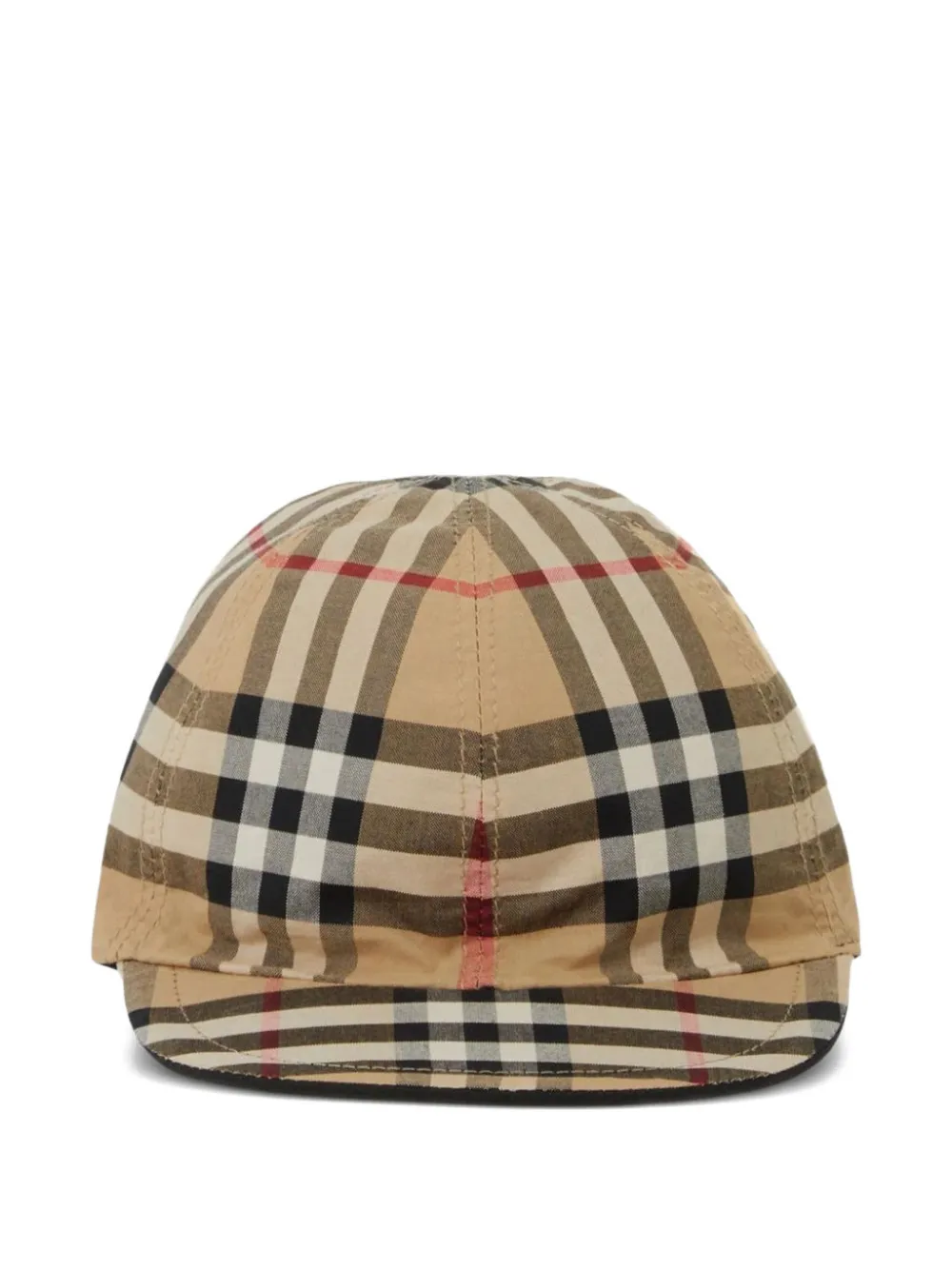 Burberry Kids Omkeerbare geruite honkbalpet Zwart