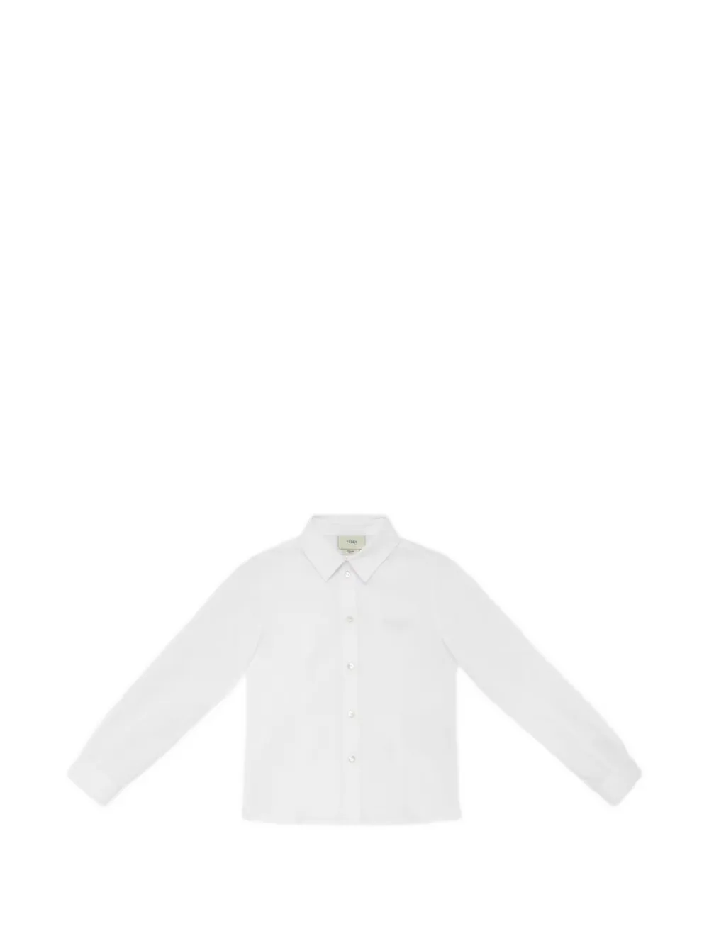 Fendi Kids heart-embroidery shirt - Weiß