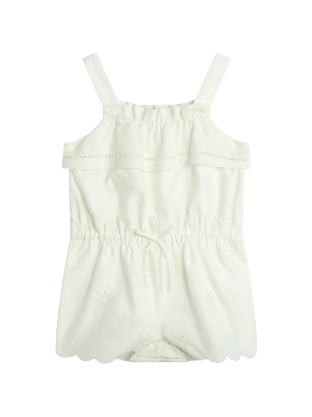  Chloé Kids Tutina Con Ruches - Bianco 