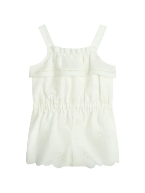 Chloé Kids romper con bordado inglés y volantes
