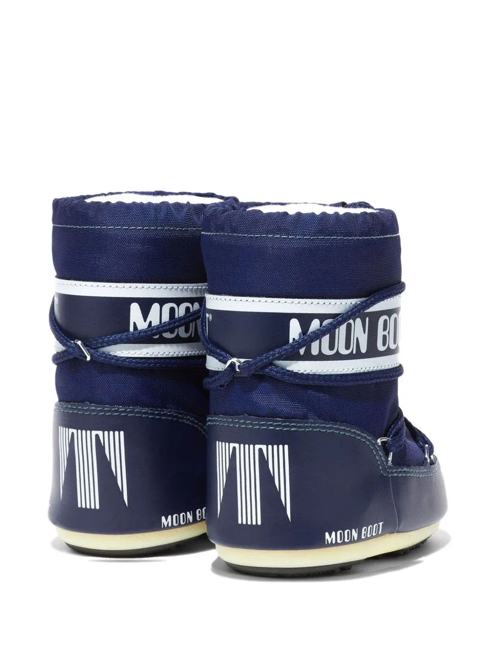 Moon Boot Kids Icon mini logo-print lace-up boots Blauw