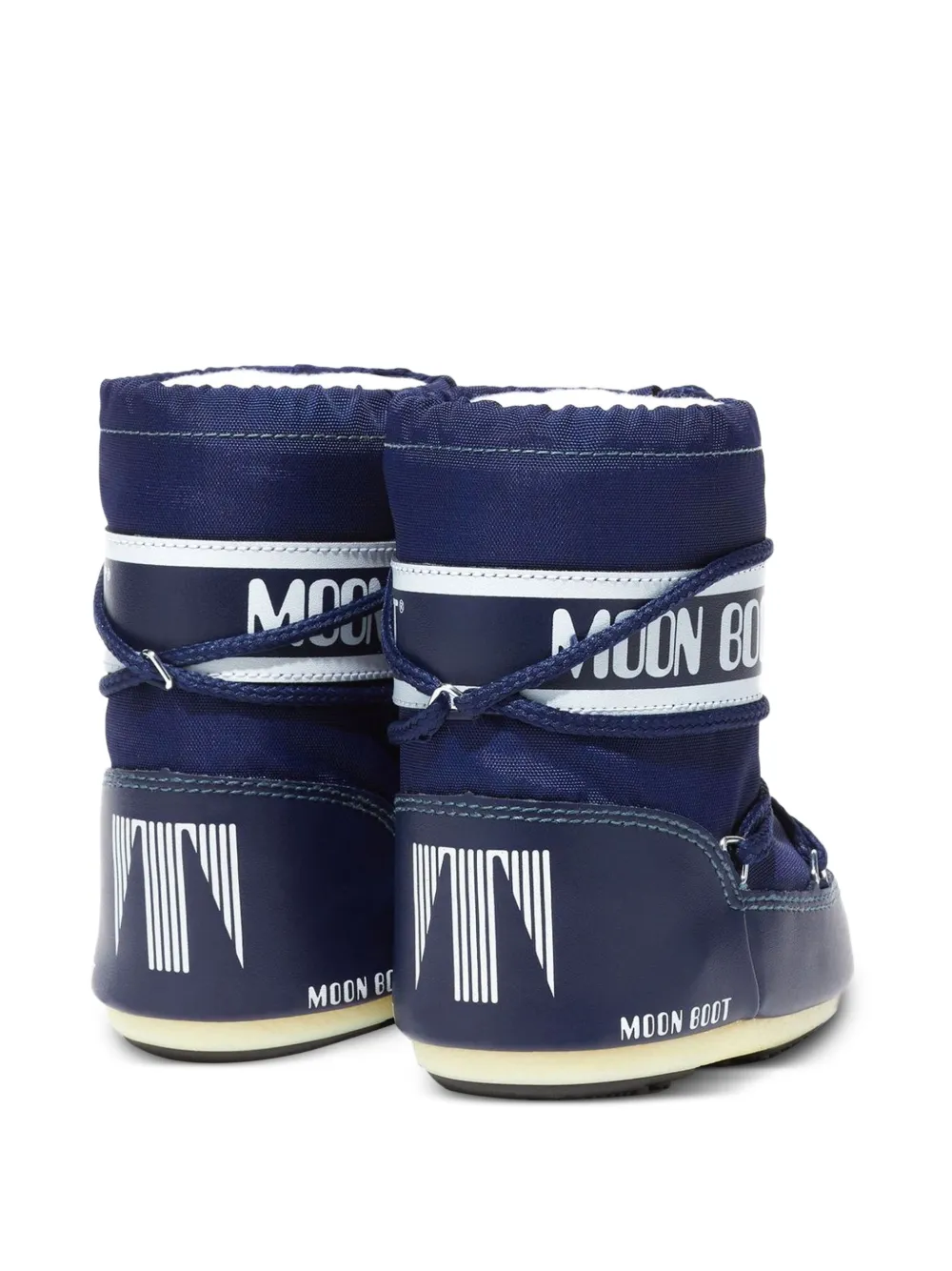  Moon Boot Kids Botas Icon Con Cordones Y Logo - Azul 