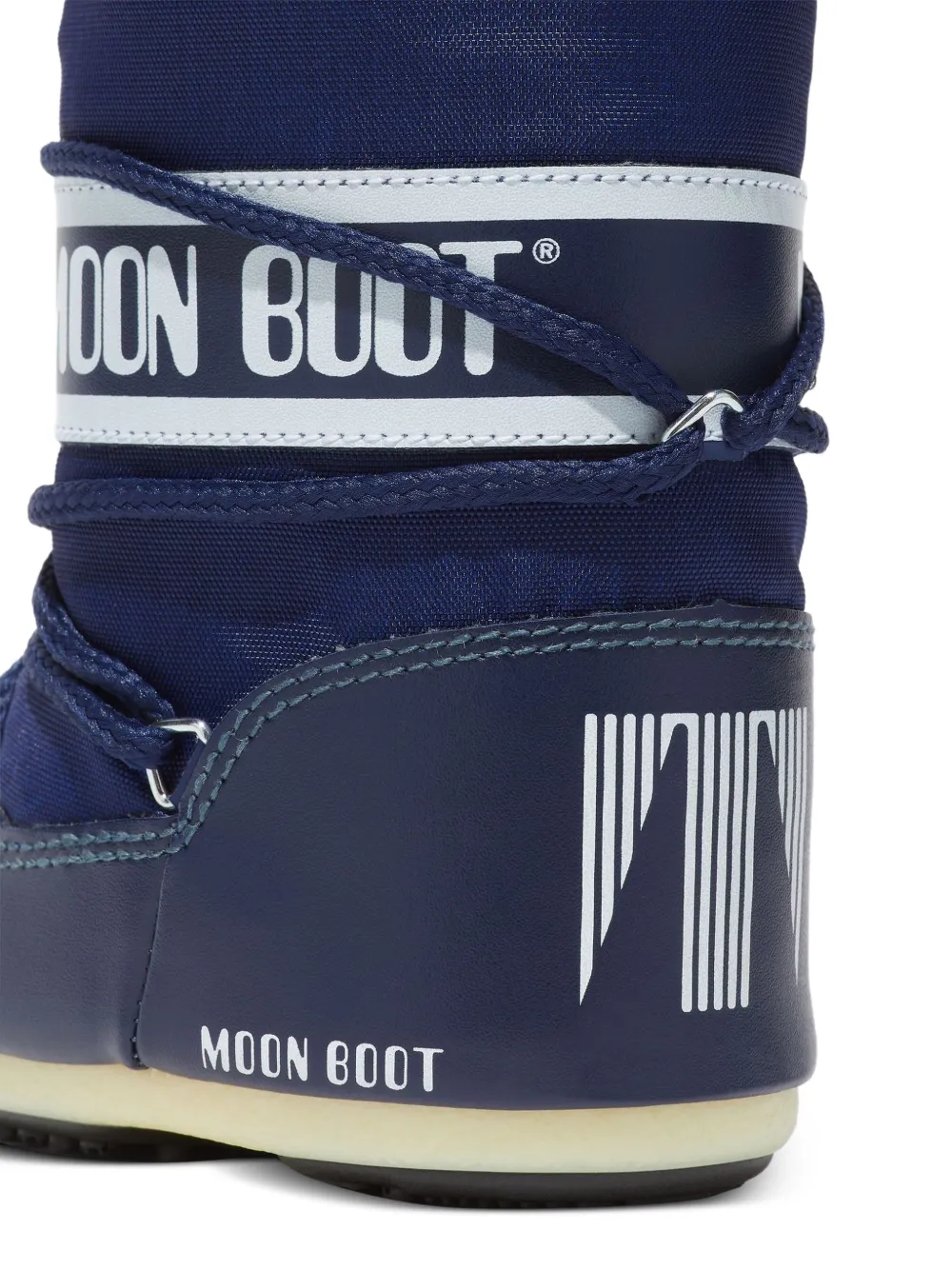  Moon Boot Kids Botas Icon Con Cordones Y Logo - Azul 