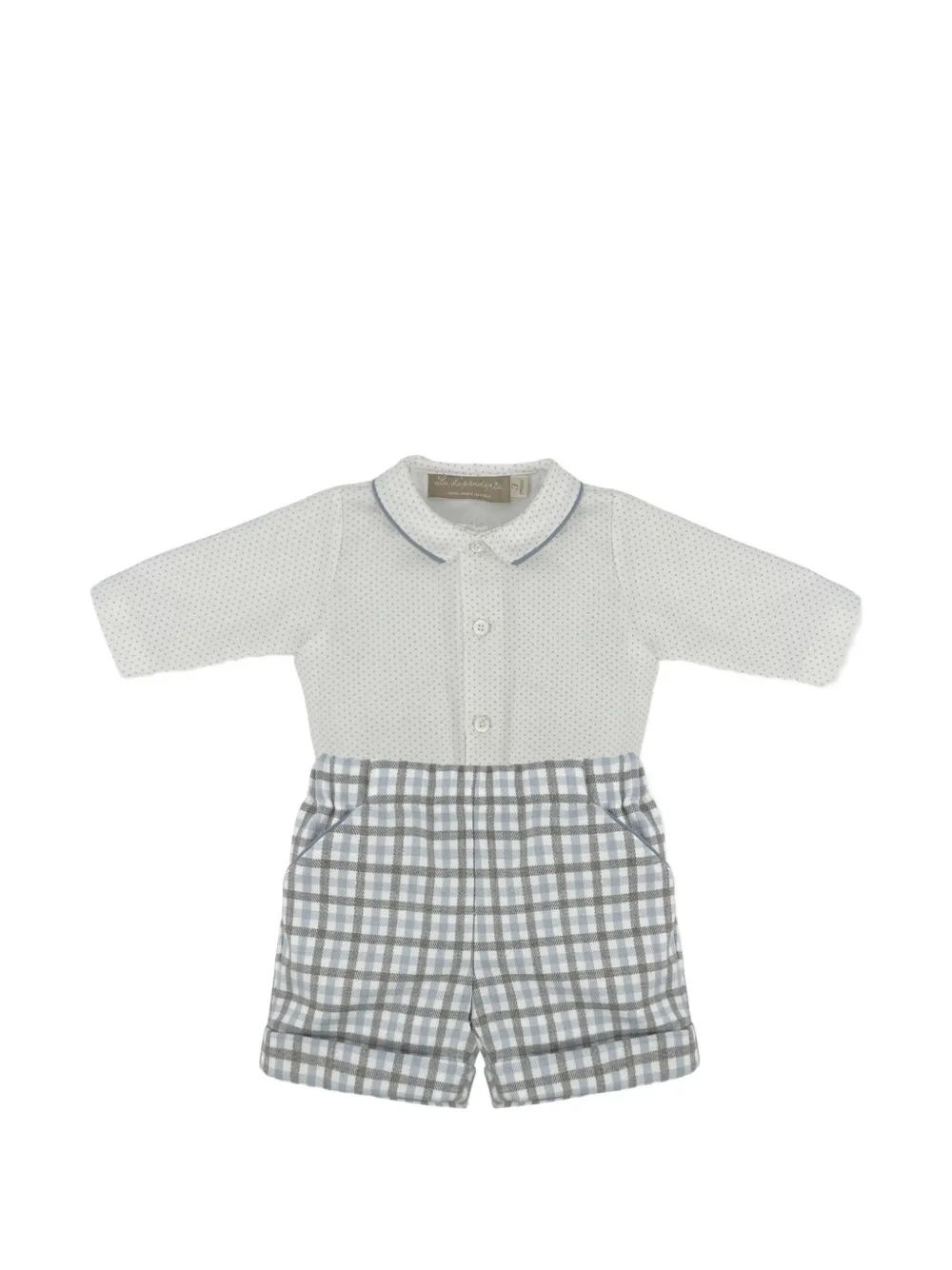 La Stupenderia polka dot shirt and shorts set - Bianco