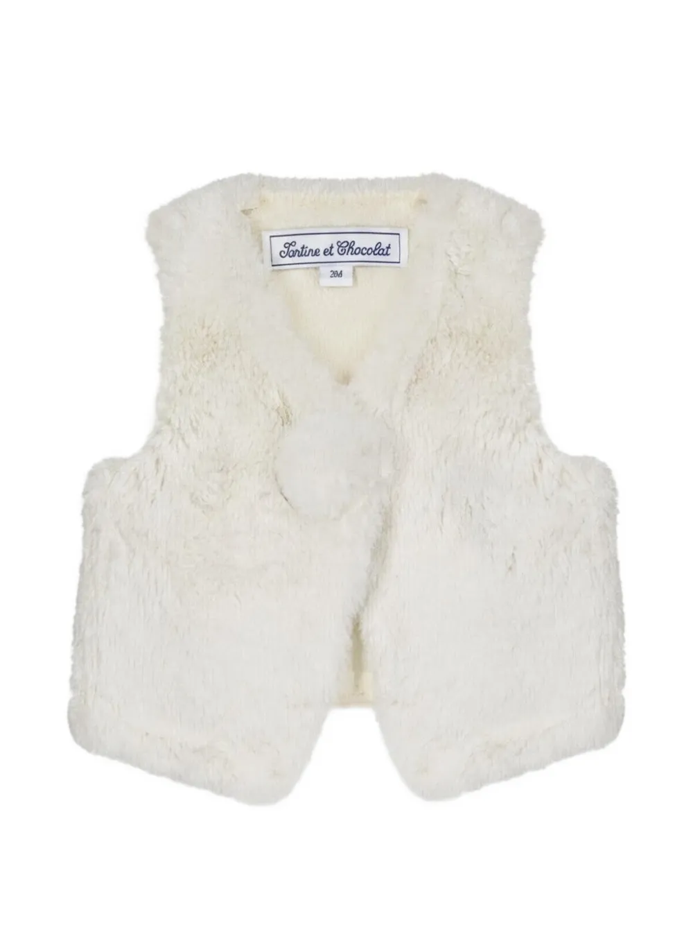 Tartine Et Chocolat pompom vest Beige