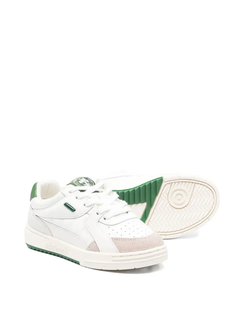 Palm Angels Kids panelled-design logo-patch sneakers Wit