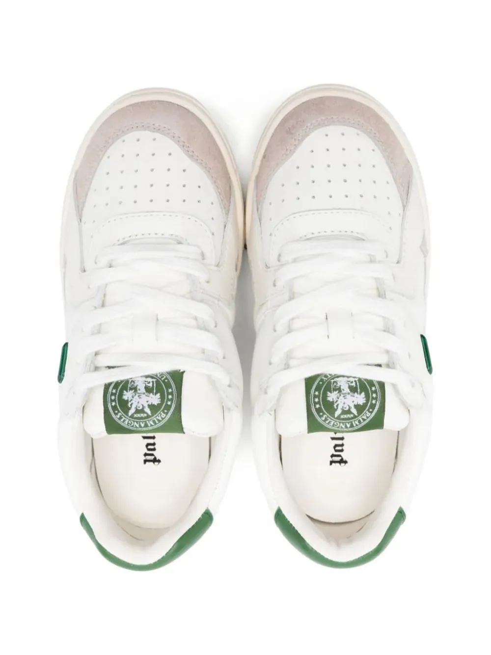 Palm Angels Kids Sneakers met logopatch en vlakken Wit