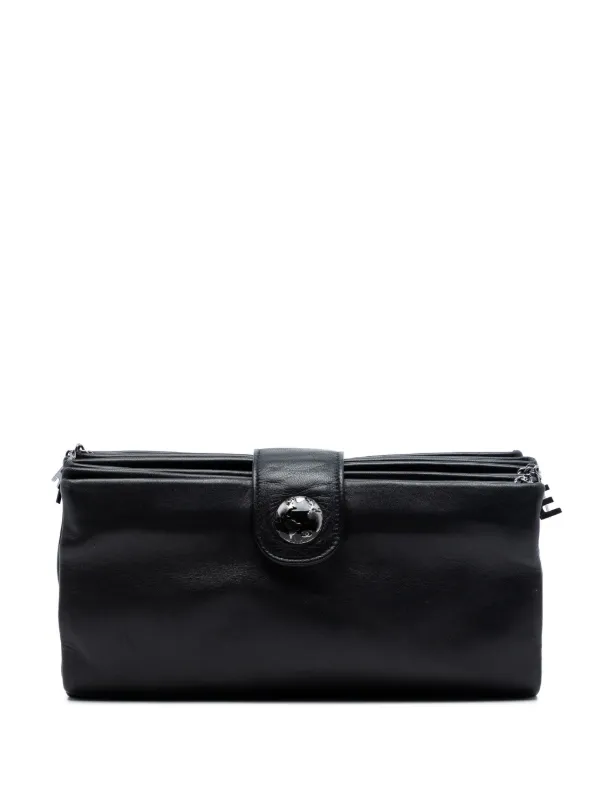 CHANEL Pre-Owned 2013-2014 ラムスキン グローブ エンブレム クラッチ