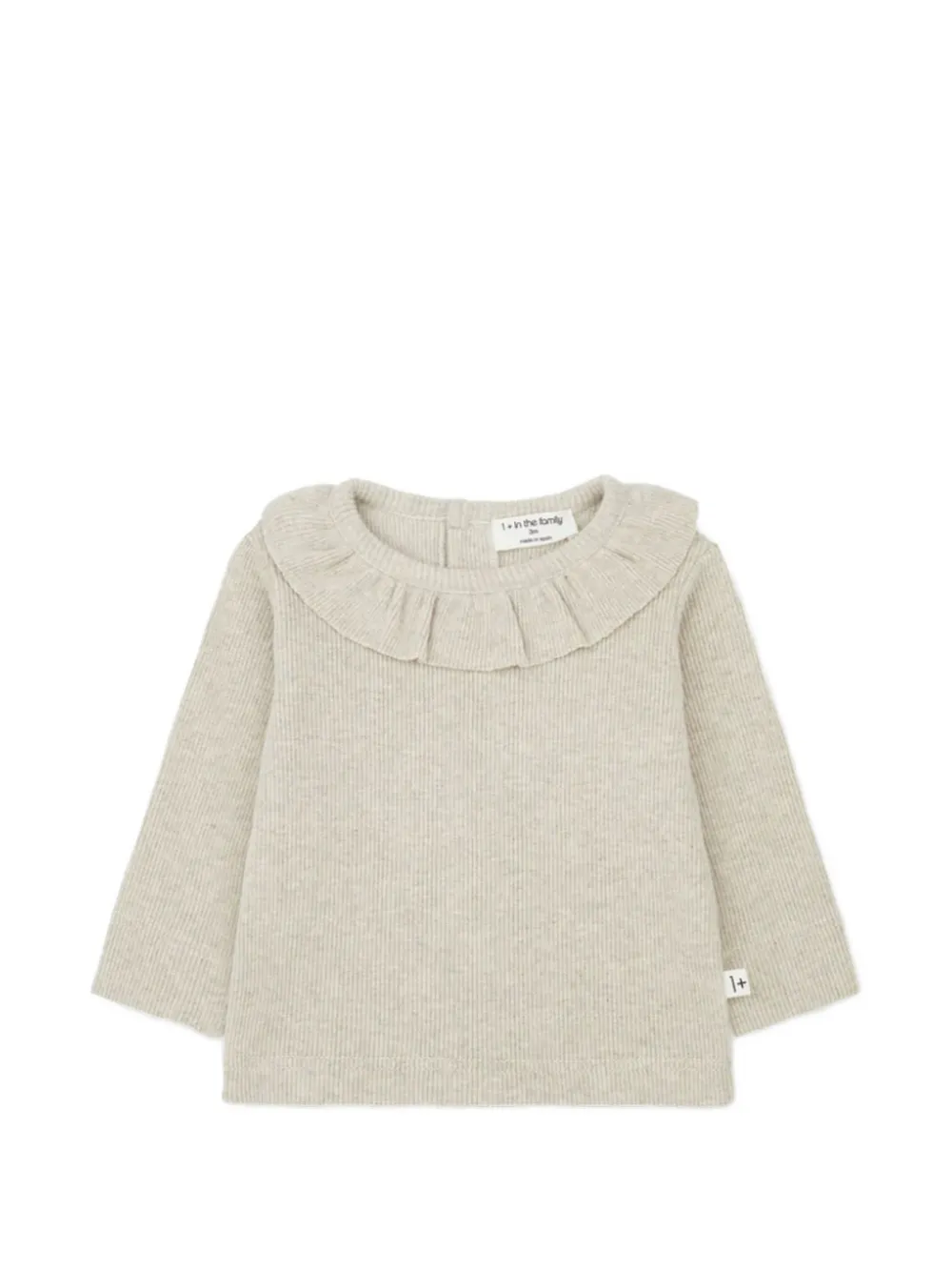 1+ In The Family ruffled long-sleeved sweater - Toni neutri