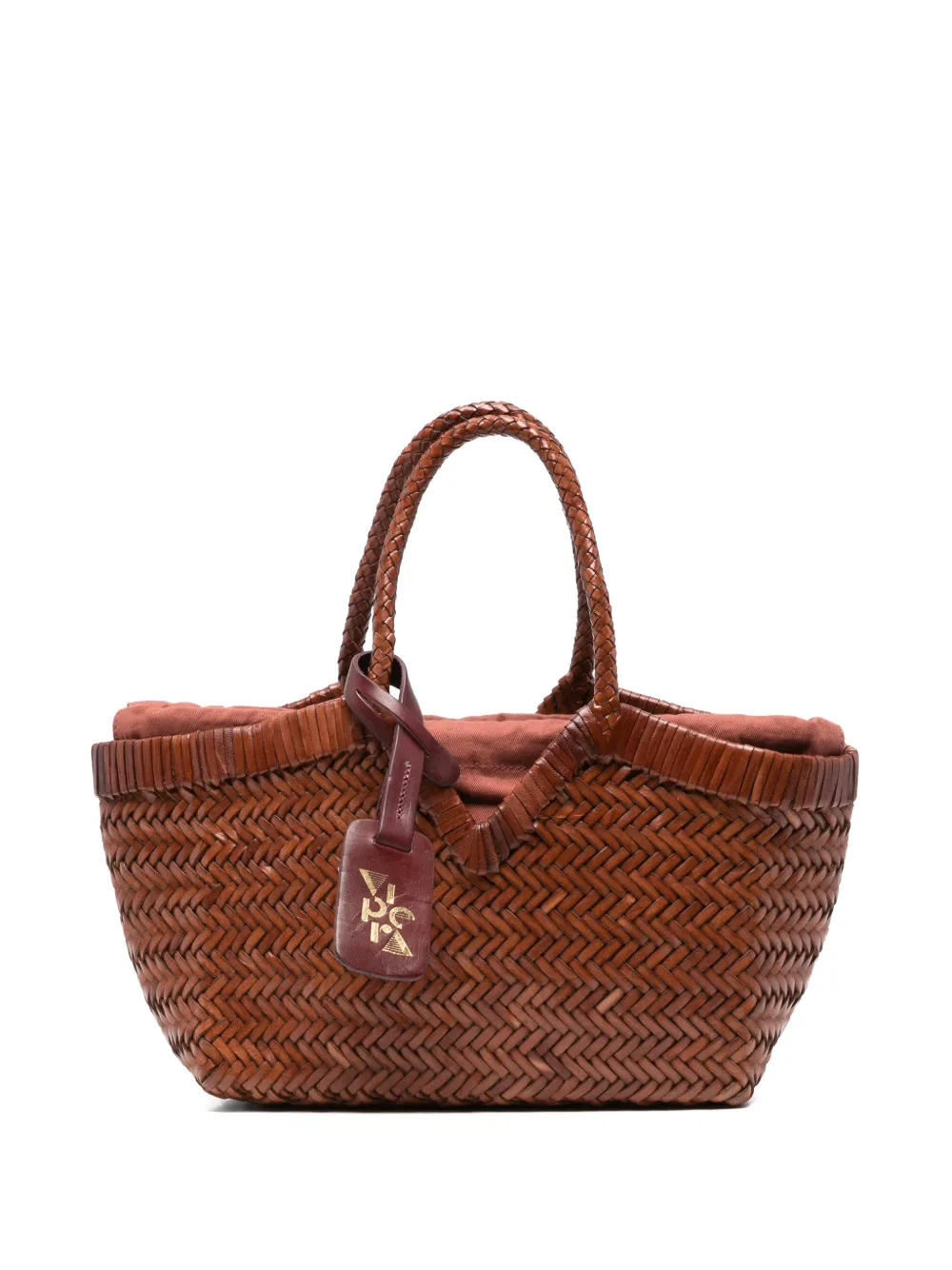 VIPERA Monet woven-leather tote bag - Brown
