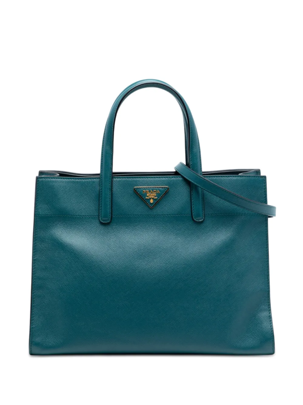 Prada Pre-Owned 2015-2025 Saffiano Soft Triple Pocket Tote satchel - Blu