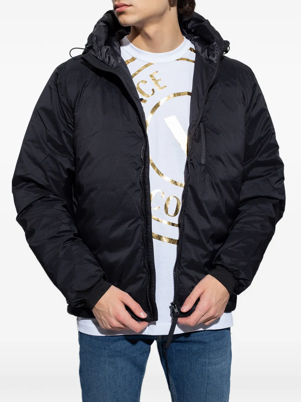 Canada Goose Jack met capuchon en logopatch Zwart