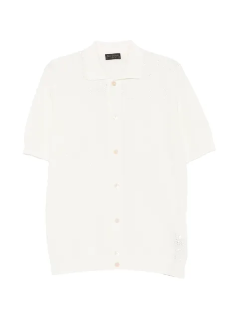 Dell'oglio crochet-knit short-sleeve shirt