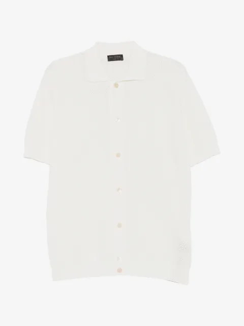 Dell'oglio crochet-knit short-sleeve shirt