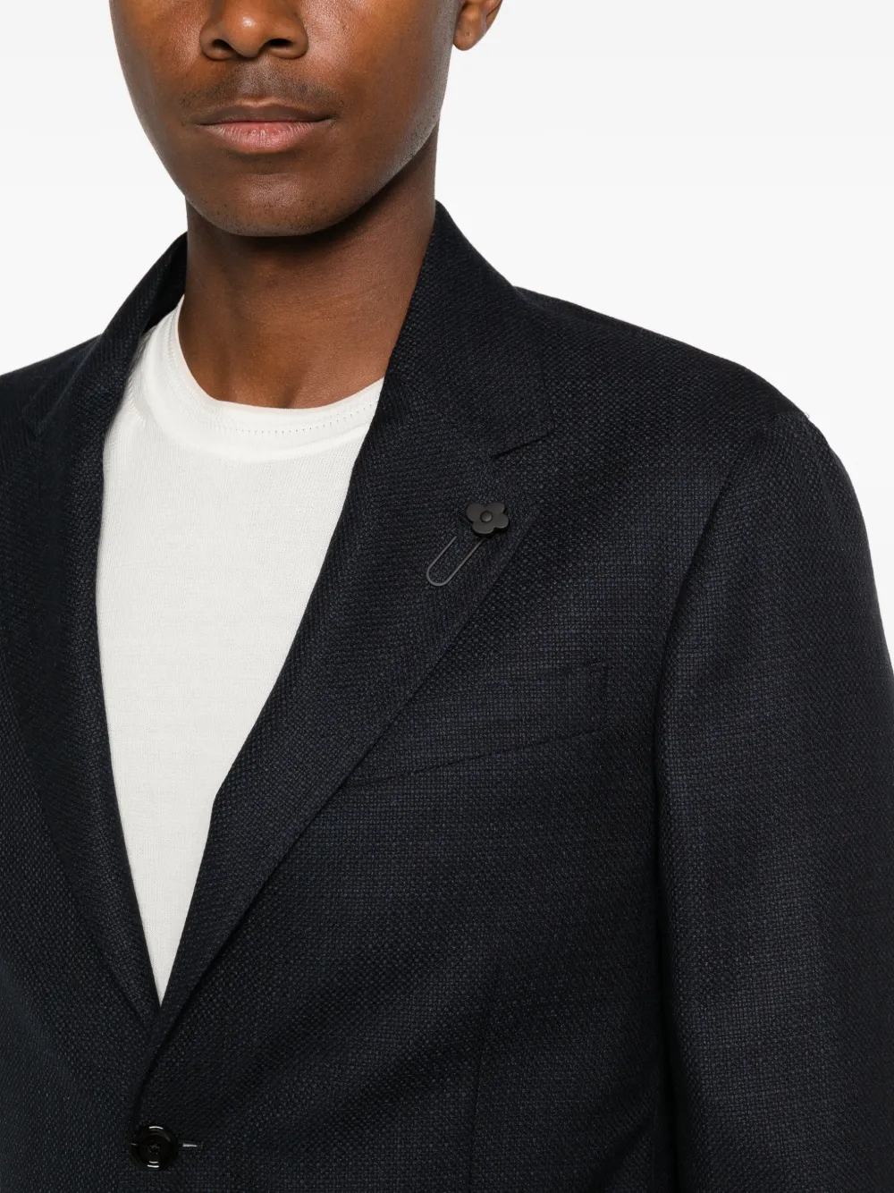 Lardini Blazer met puntige revers Blauw