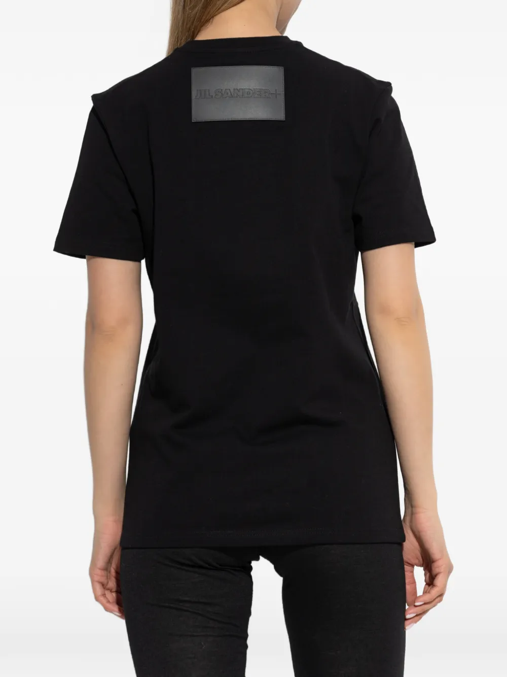 JIL SANDER+ T-shirt met logopatch Zwart