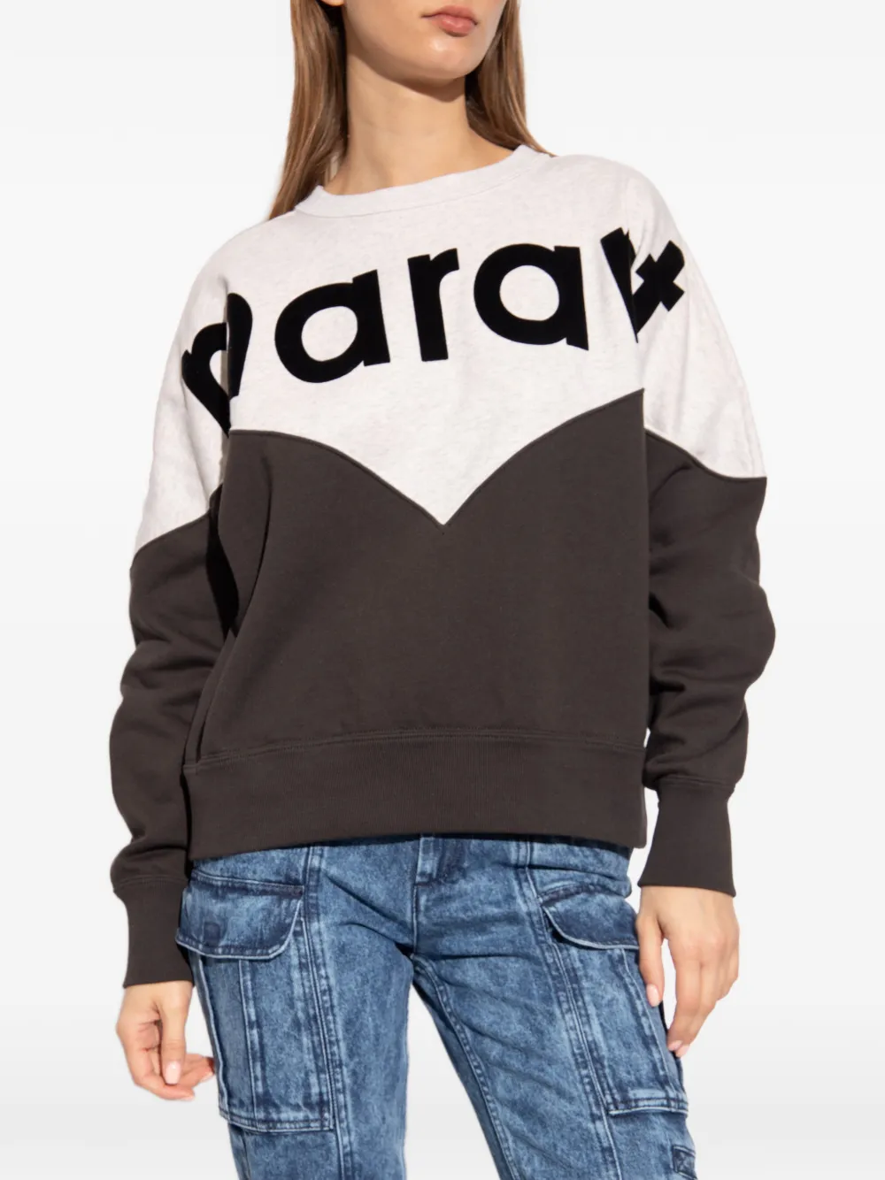 MARANT ÉTOILE Huston hoodie met logoprint Bruin