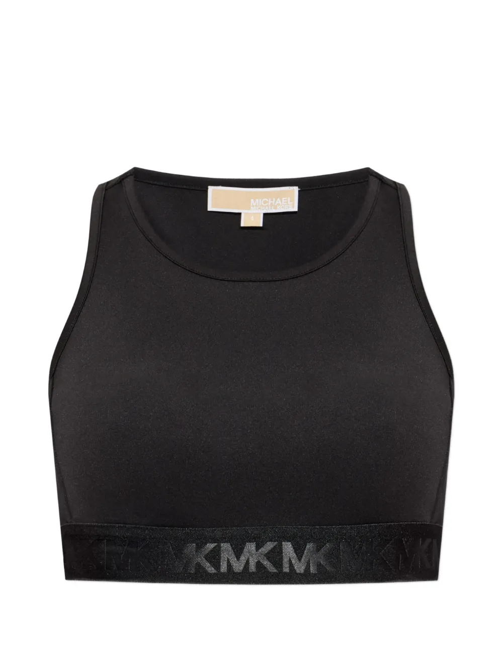 Michael Kors Cropped T-shirt met logo-reliëf Wit