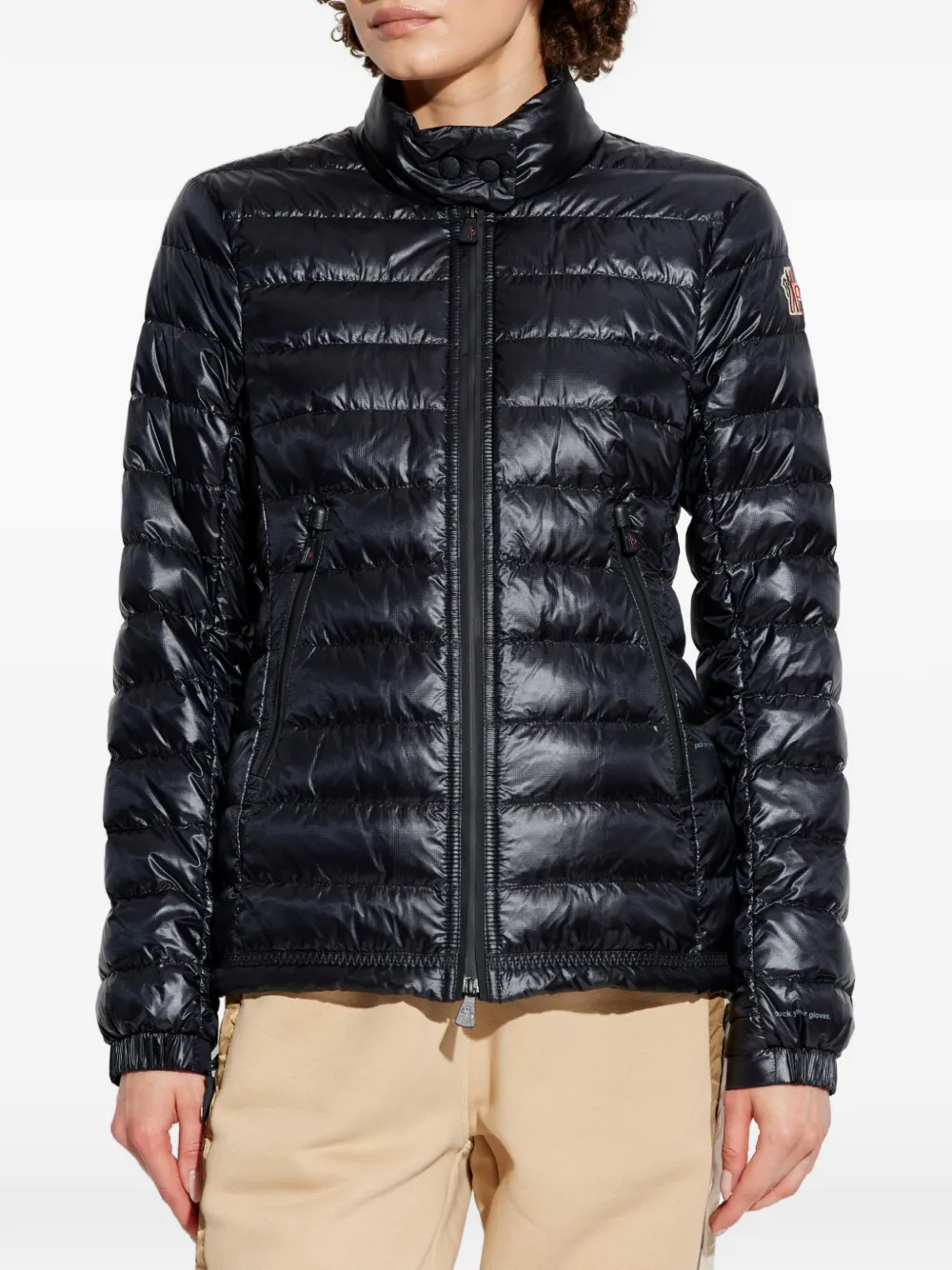 Moncler Grenoble Day-Namic gewatteerd jack Zwart