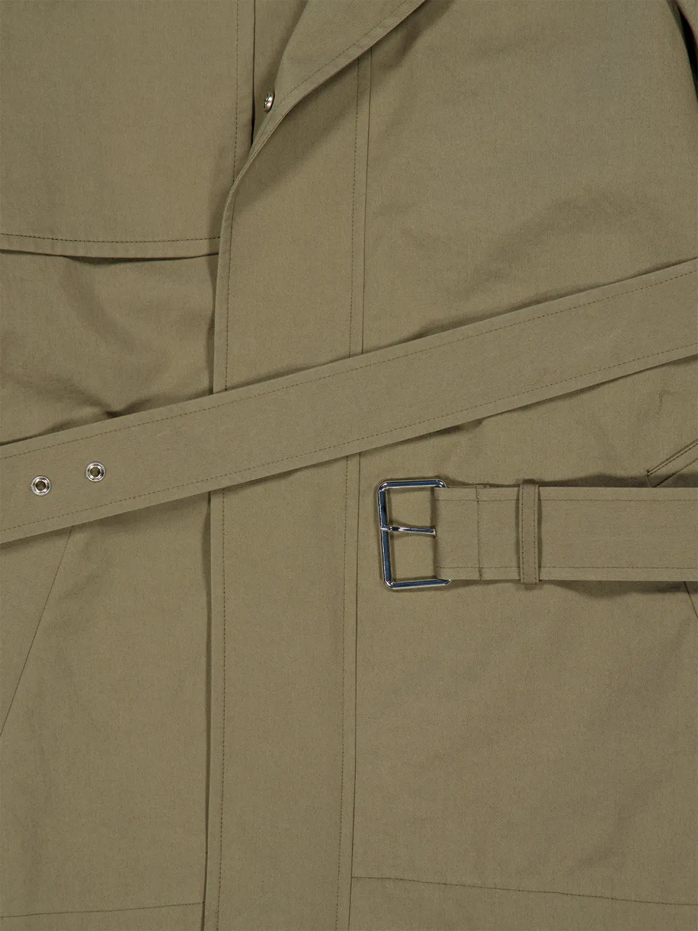 FRAME Jack met storm-klep en ceintuur Groen