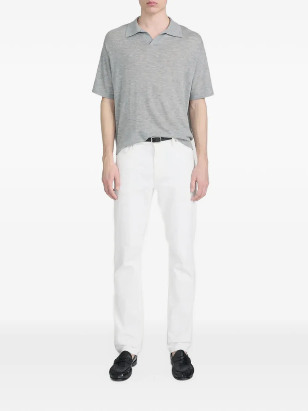 FRAME short-sleeved polo shirt Grijs