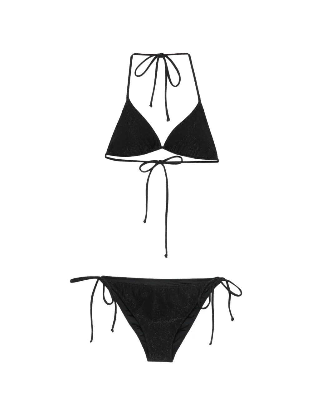 MC2 Saint Barth Kids Leah glitter-effect bikini - Nero