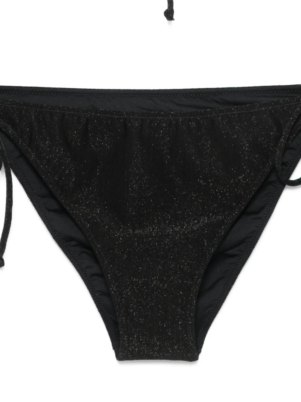 Mc2 Saint Barth Kids Bikini Leah Con Efecto De Purpurina - Negro 