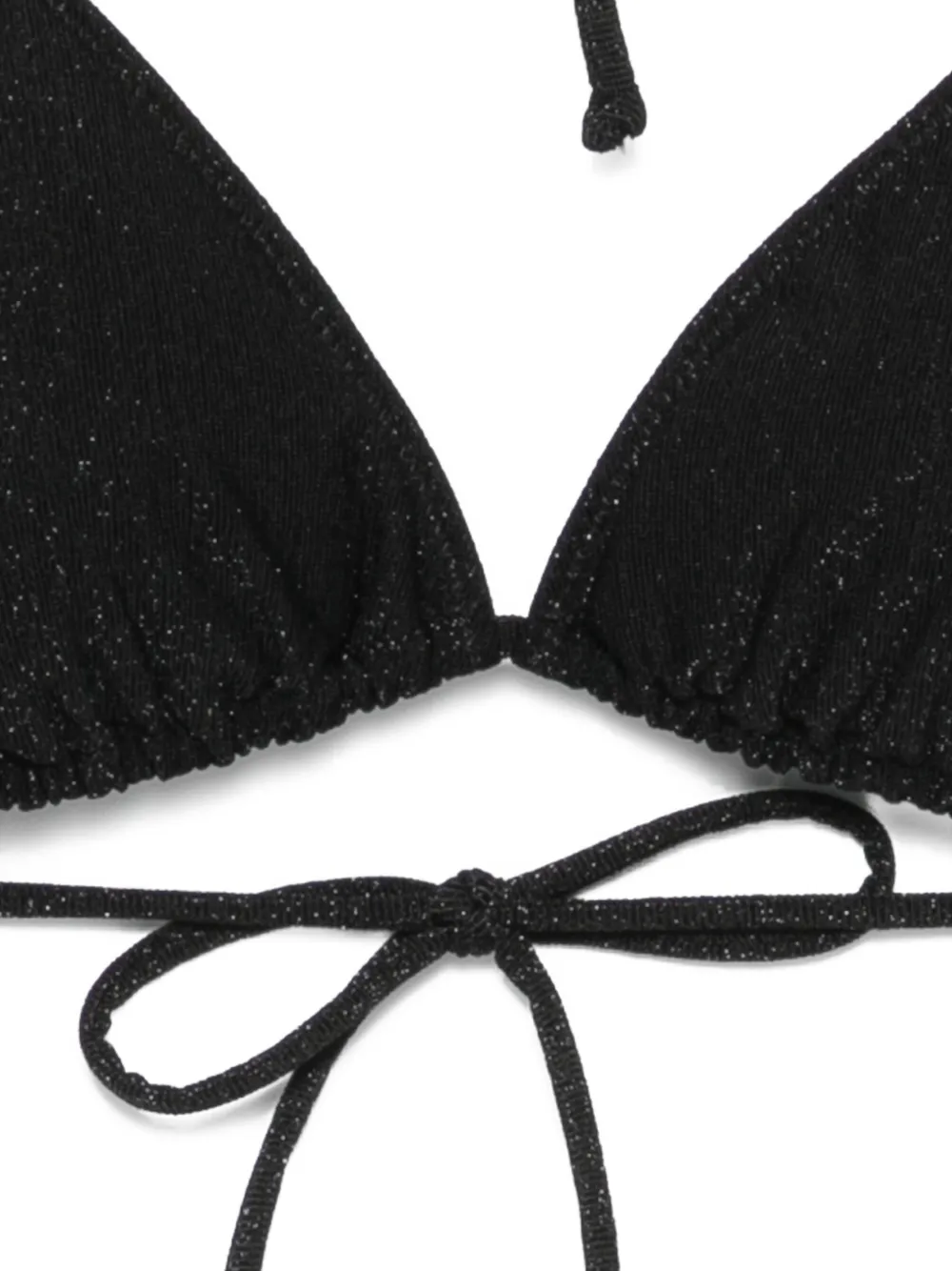  Mc2 Saint Barth Kids Bikini Leah Con Efecto De Purpurina - Negro 