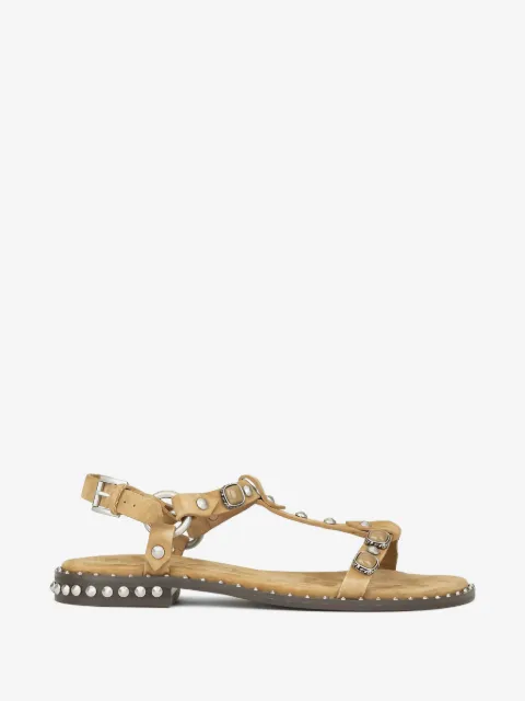 Ash låga sandaler i mocka