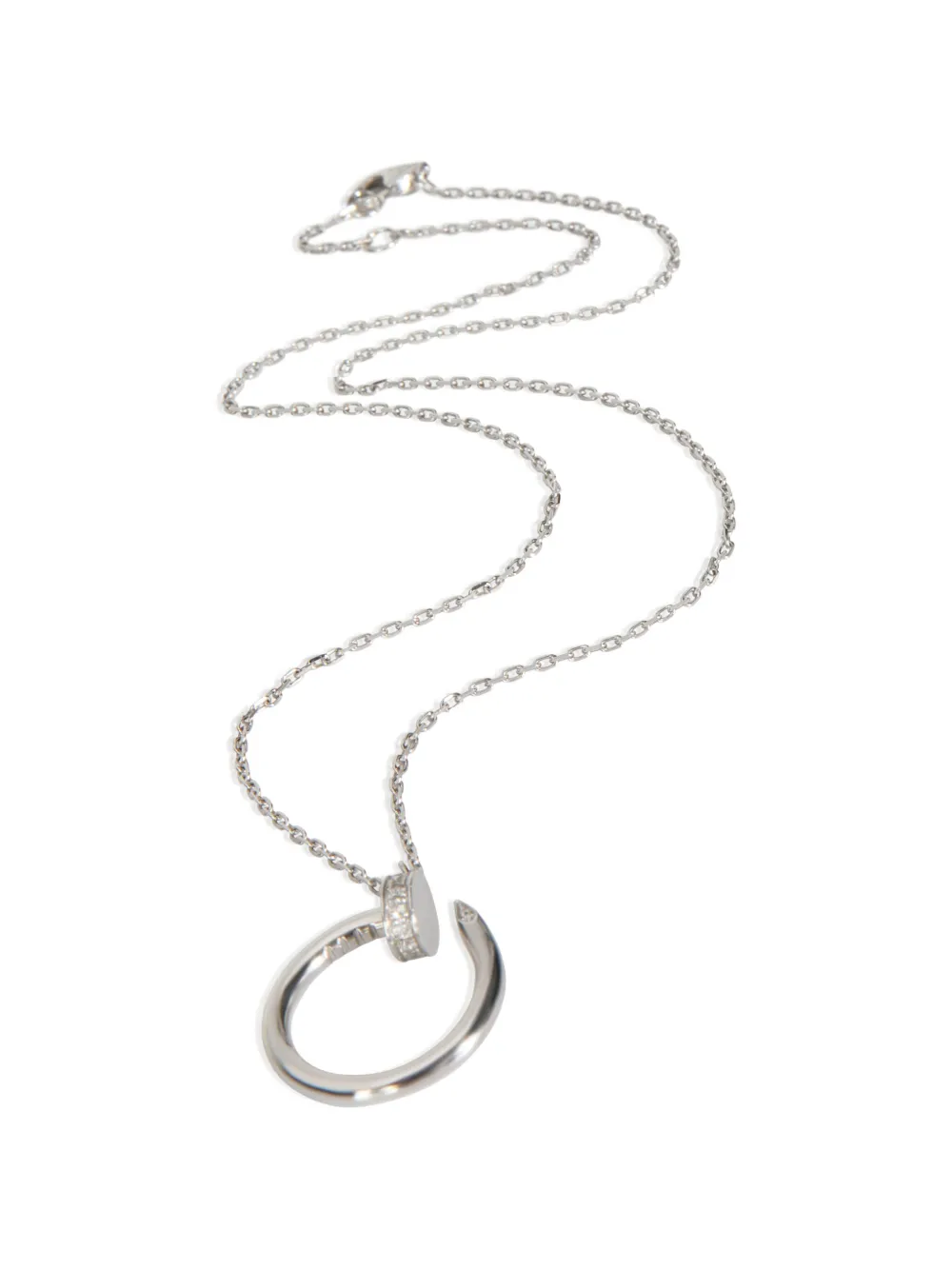 Cartier Juste un Clou Halskette mit Diamanten - Silber