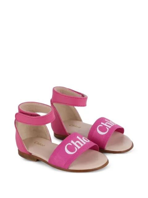 Chloé Kids sandales à logo imprimé