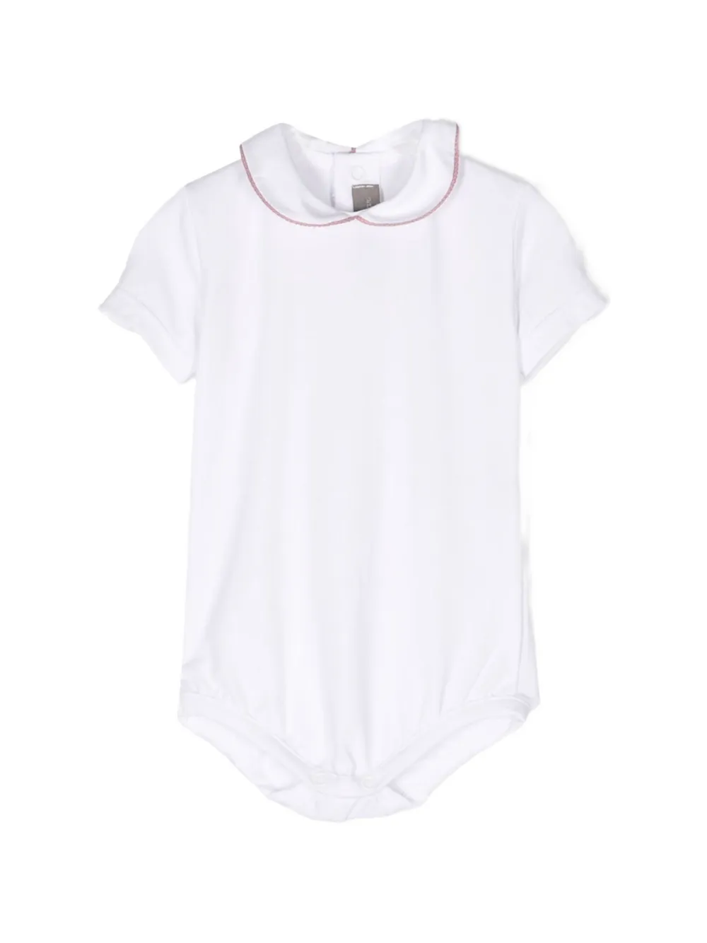 Little Bear short-sleeve round-collar bodysuit - Bianco