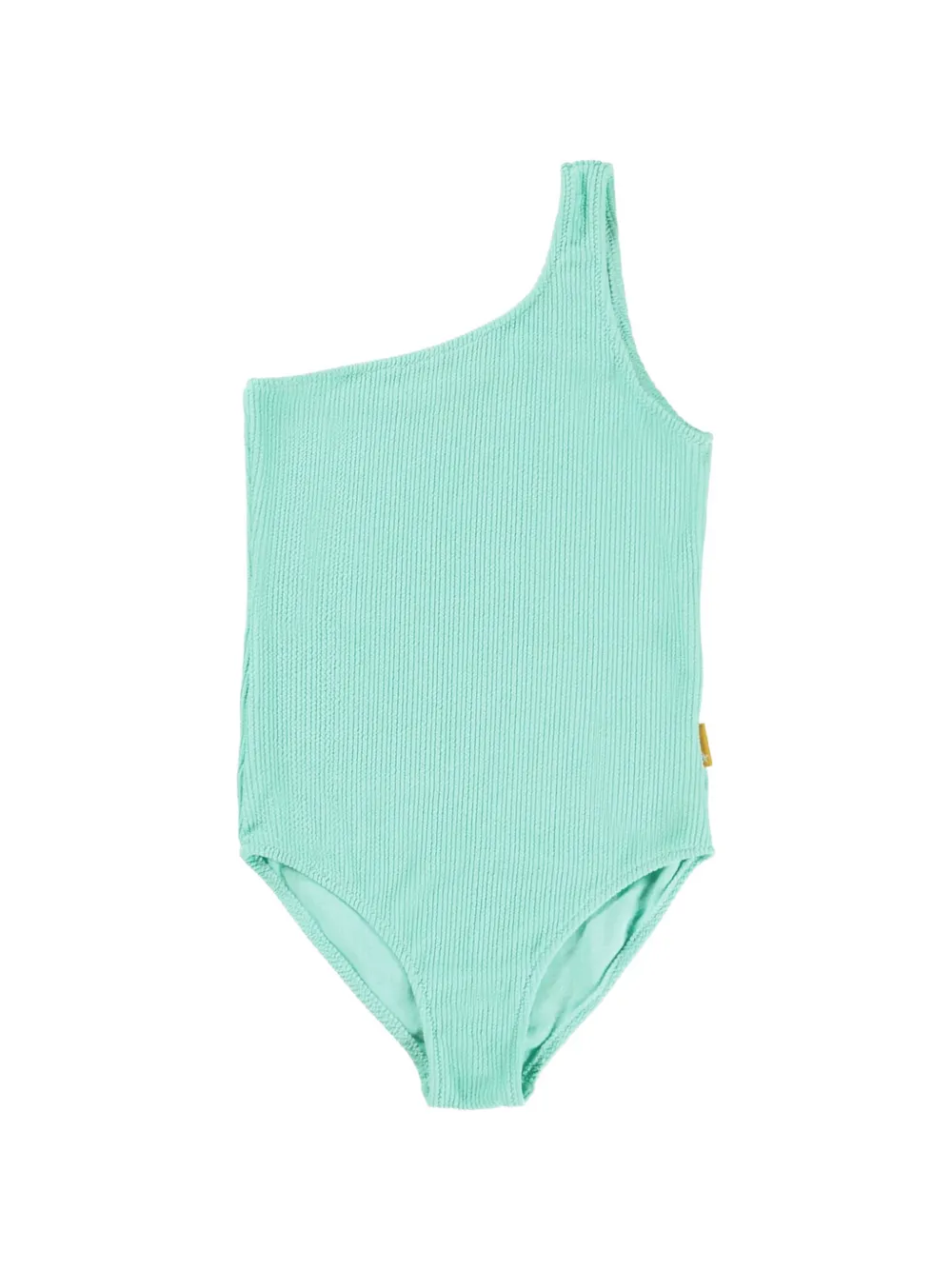 Molo one-shoulder textured swimsuit - Verde