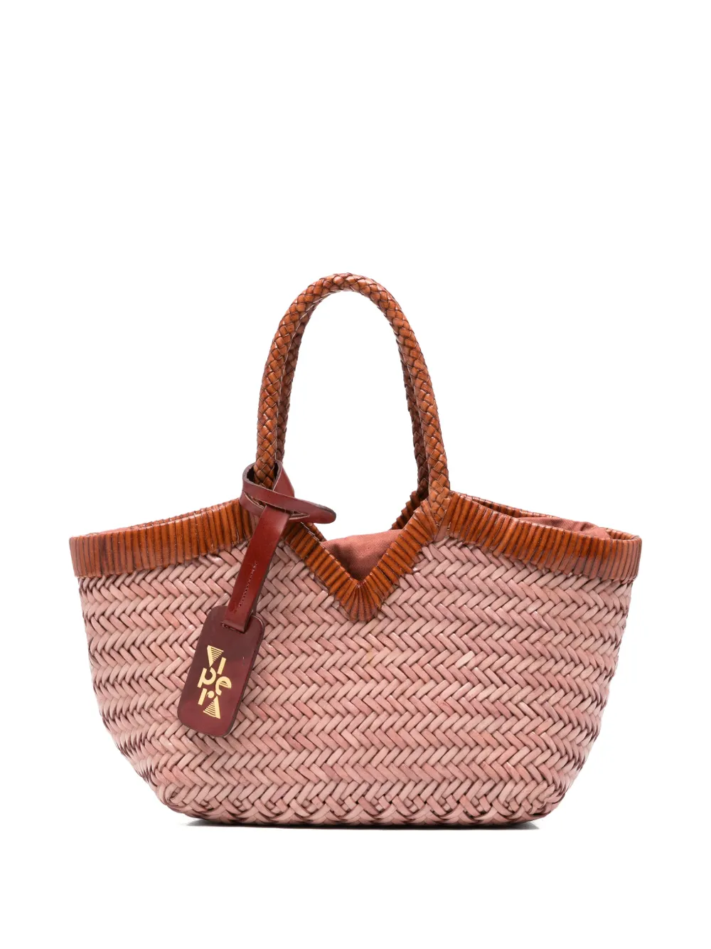 Vipera Monet Woven-leather Tote Bag In Blue
