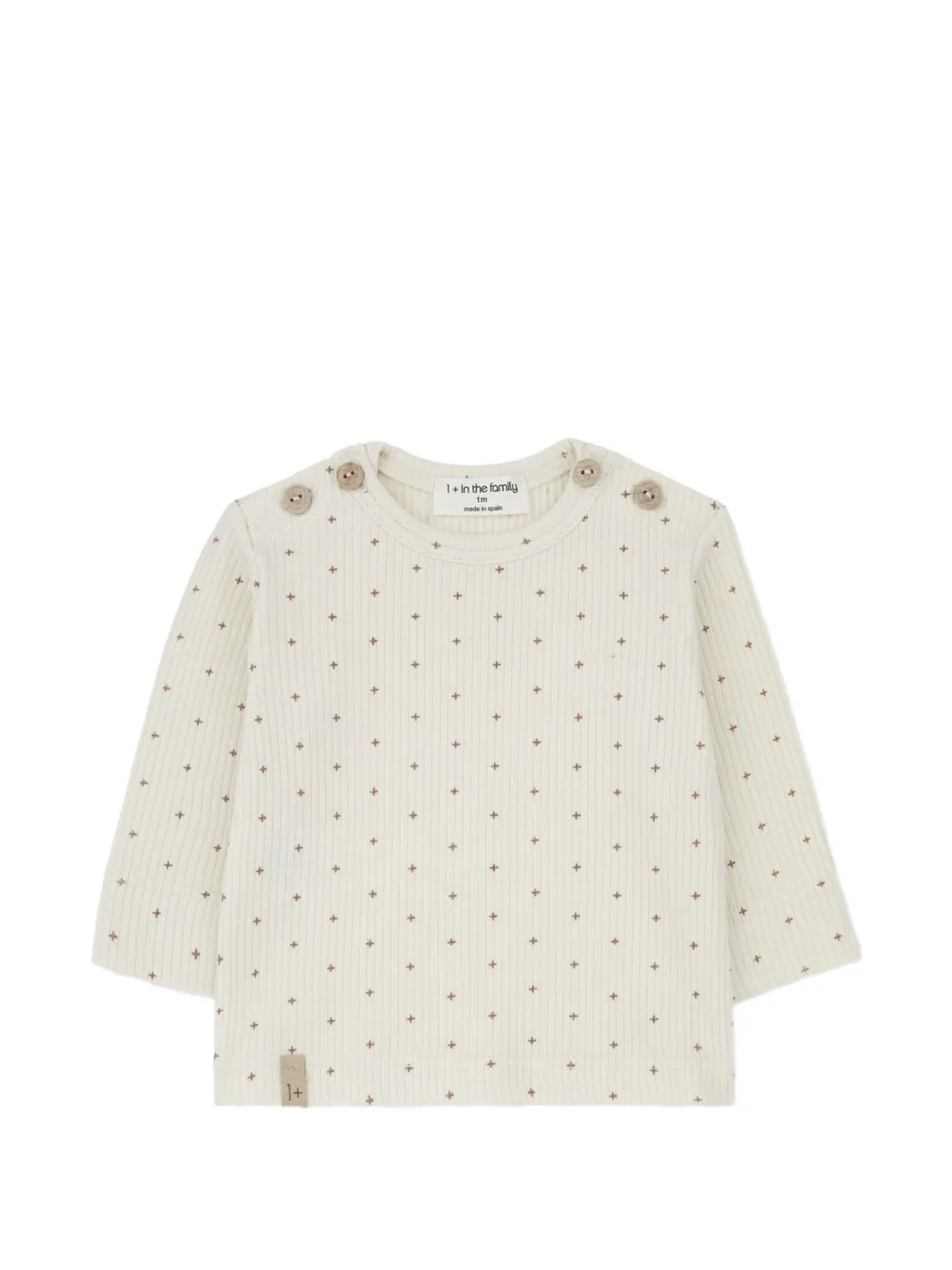 1+ In The Family buttons printed T-shirt - Bianco