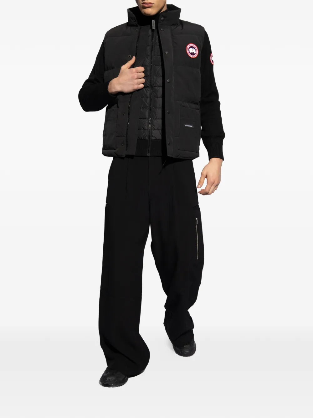 Canada Goose Hybridge trui met gewatteerde voorkant Zwart