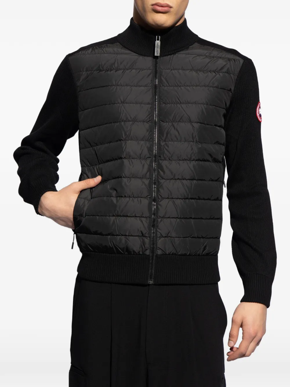 Canada Goose Hybridge trui met gewatteerde voorkant Zwart