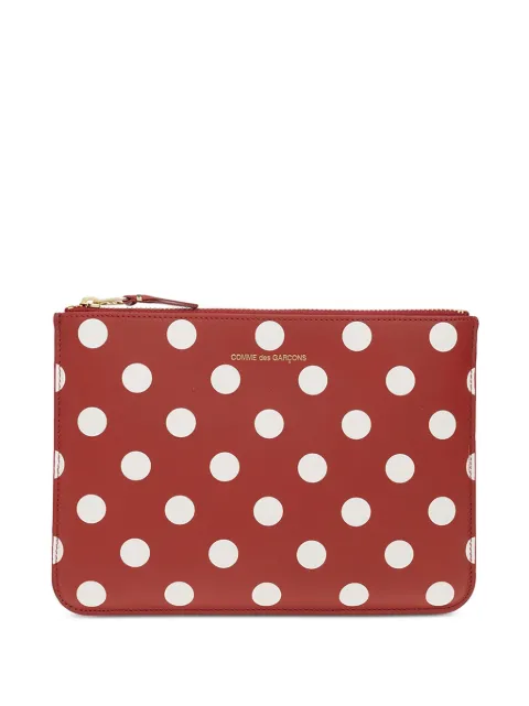 Comme Des Garçons polka-dot leather pouch