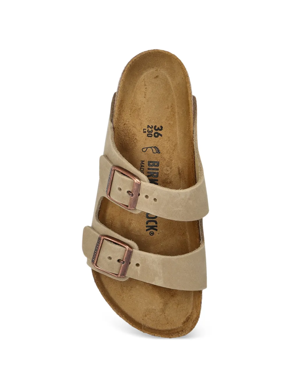Birkenstock Arizona sandalen met gesp Beige