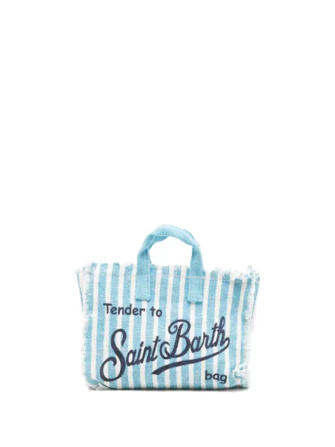 MC2 Saint Barth striped frayed-edge phone bag