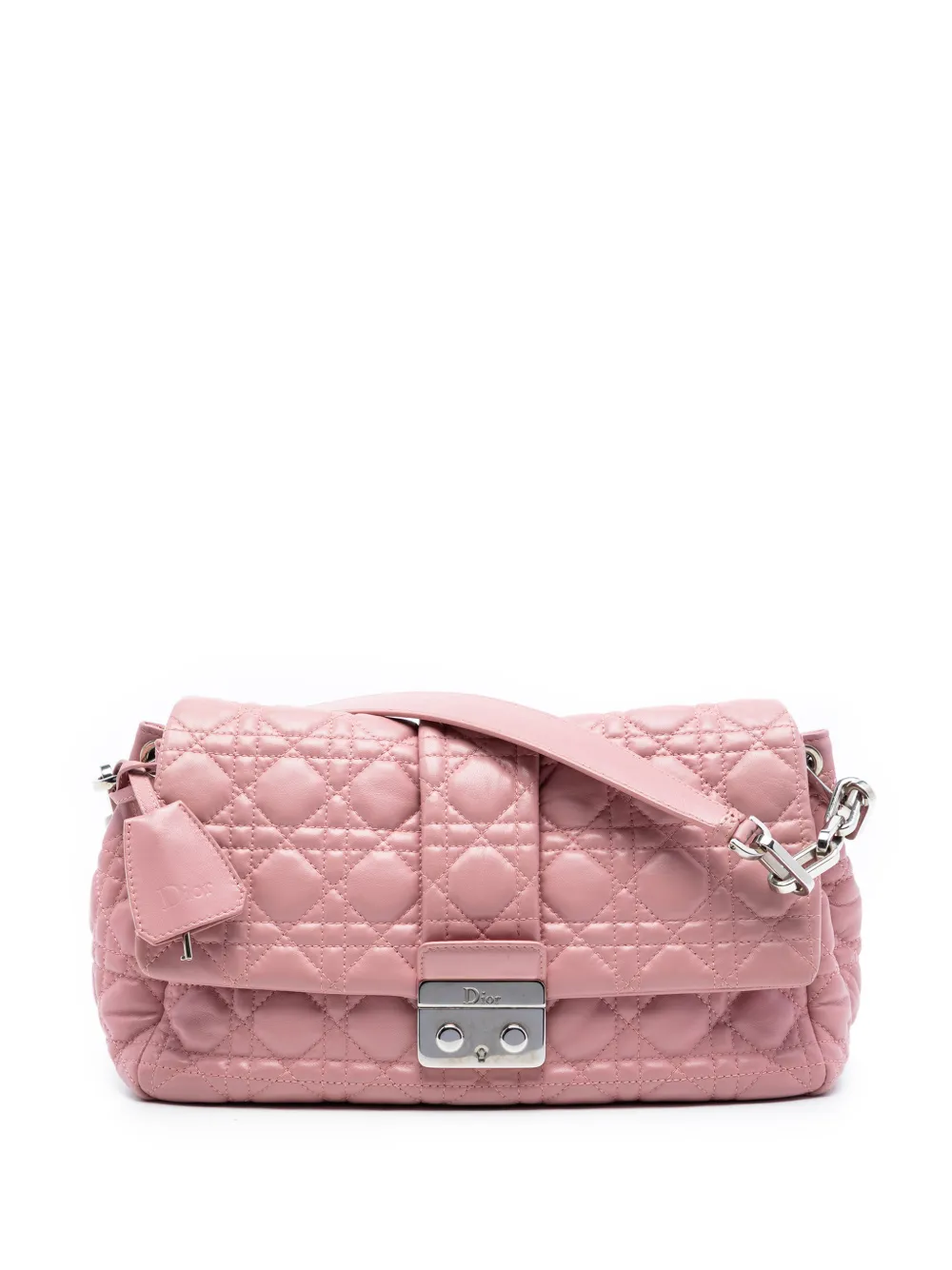 Christian Dior Pre-Owned 2012 Lambskin Cannage New Lock Flap shoulder bag - Rosa