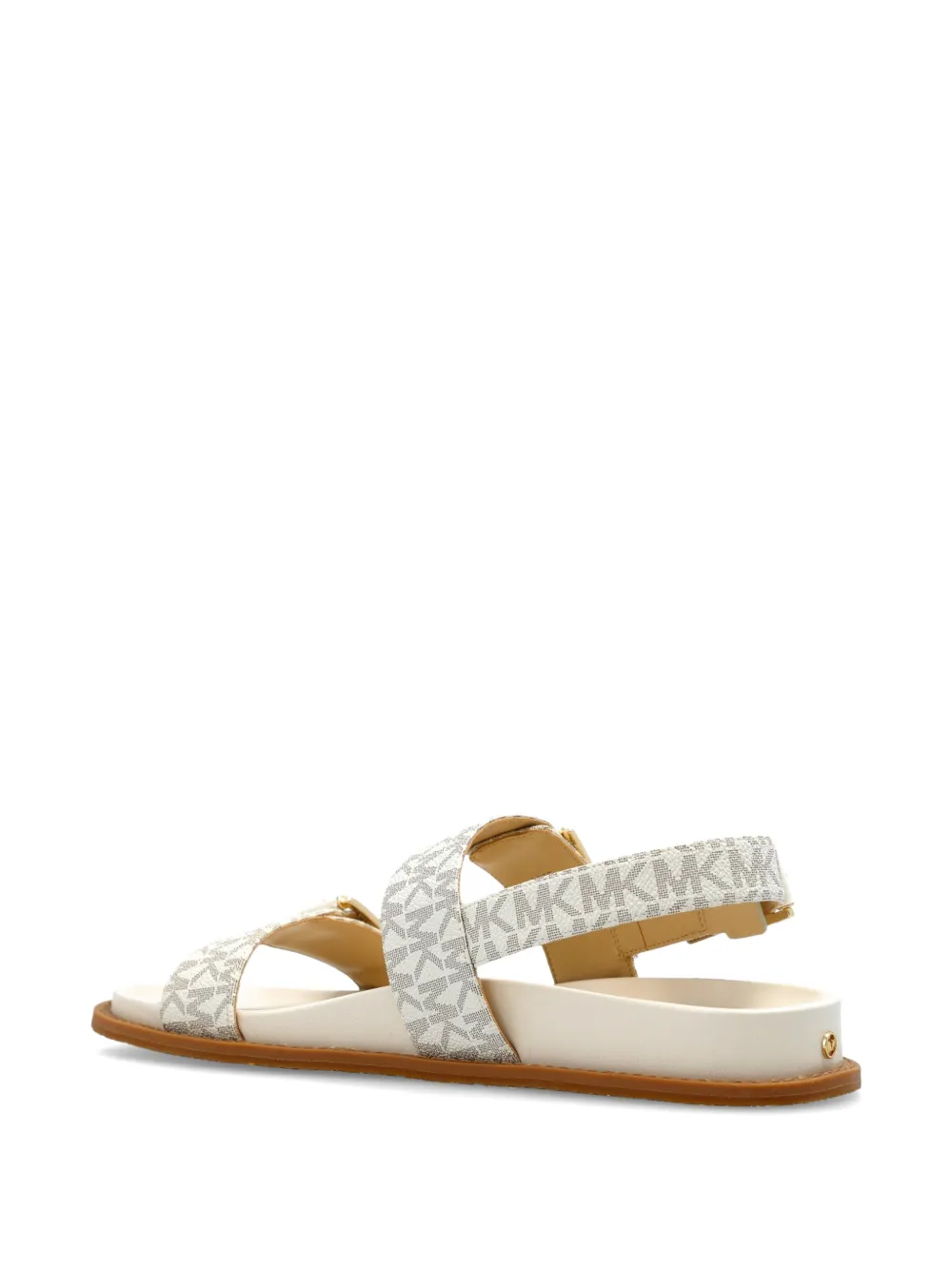 Michael Kors Sandalen met logo-monogram en gespbandje Beige