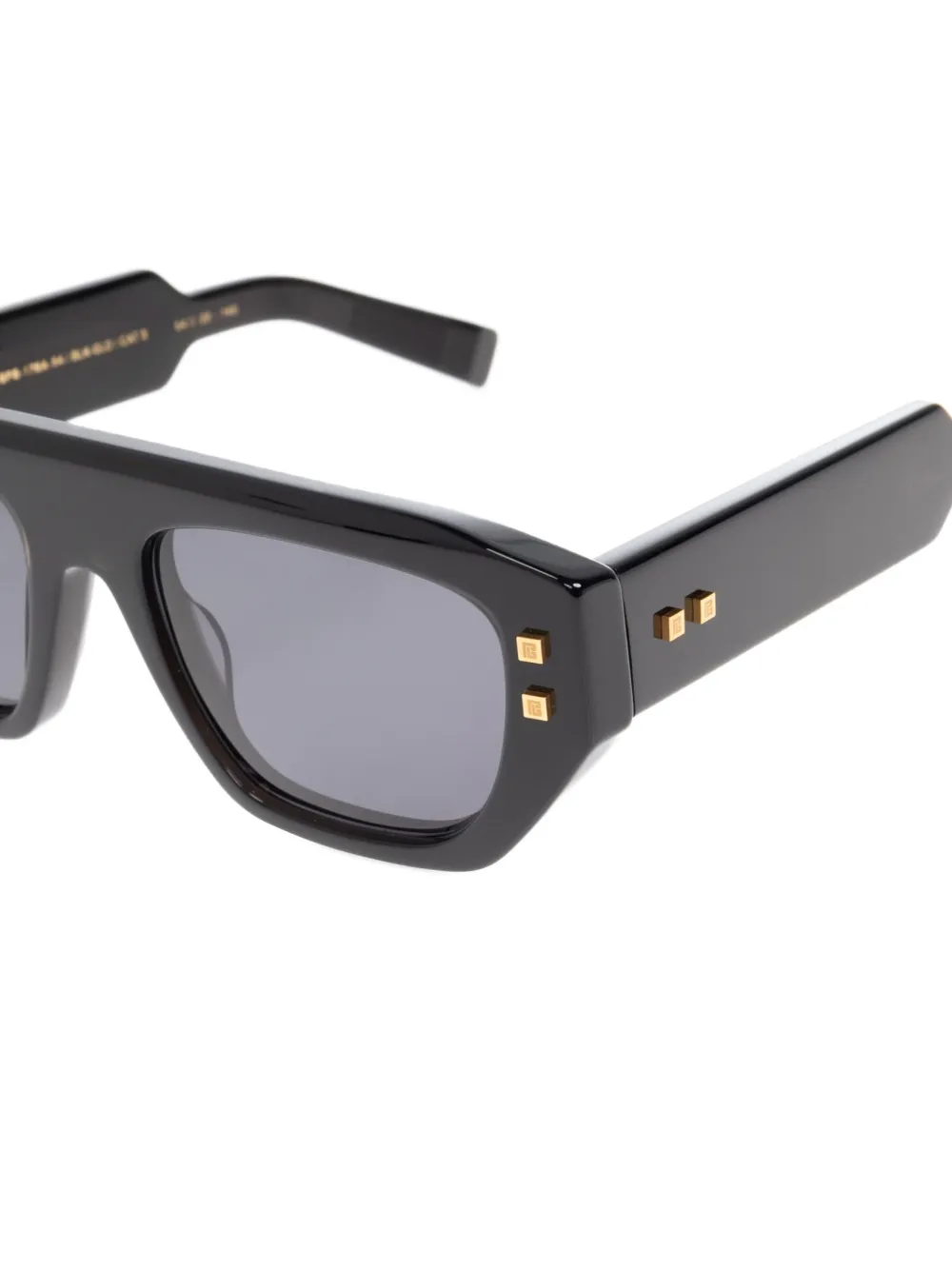 Balmain B-Army II zonnebril met geometrisch montuur Zwart