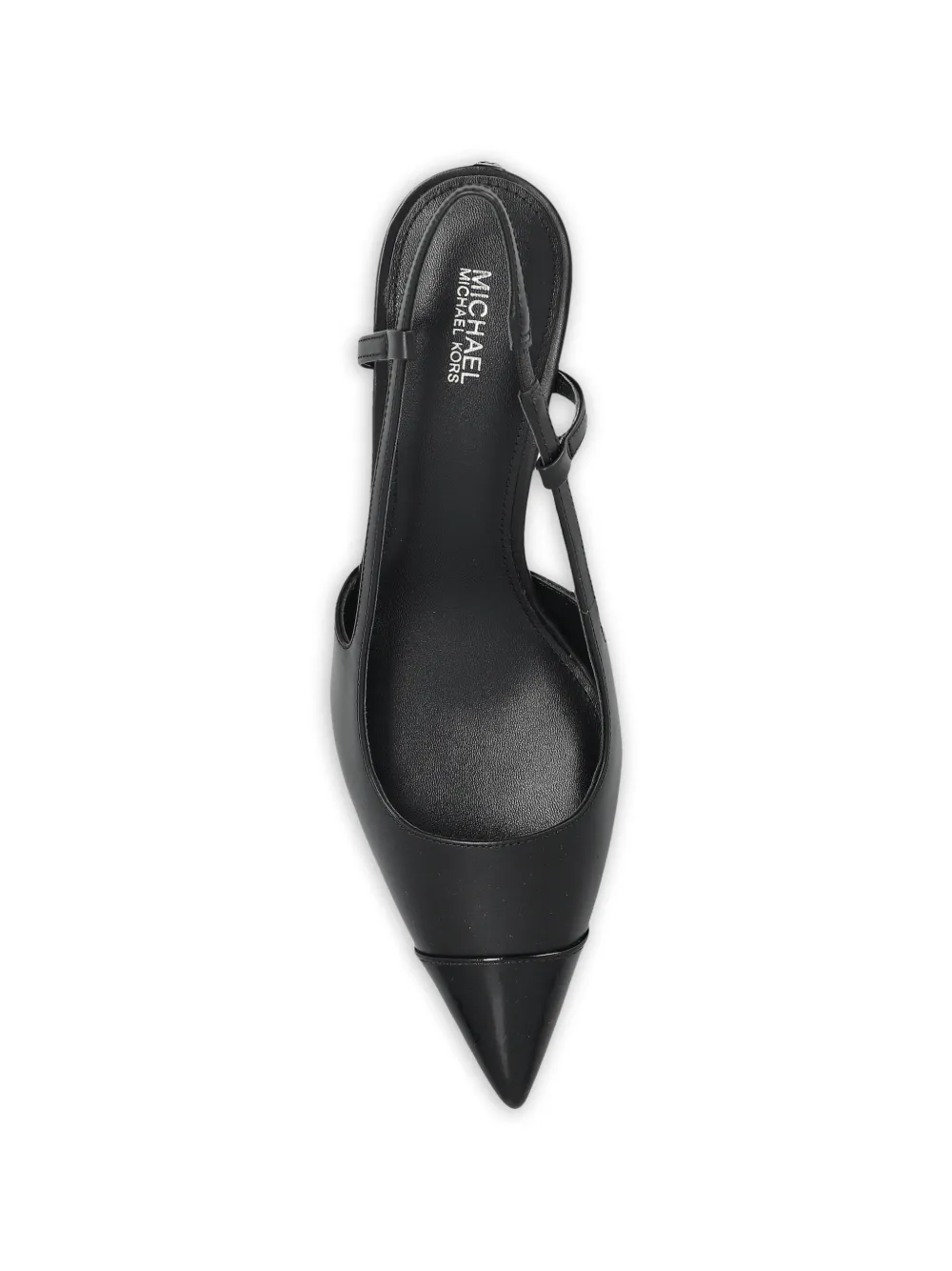Michael Kors Alora leren slingback pumps Zwart