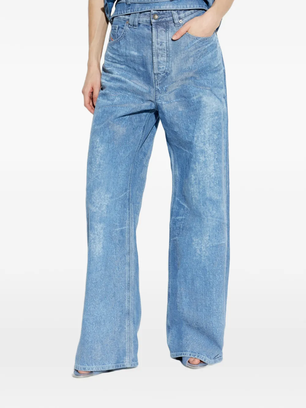 Diesel 1996 D-Sire-Fsi jeans met wijde pijpen Blauw