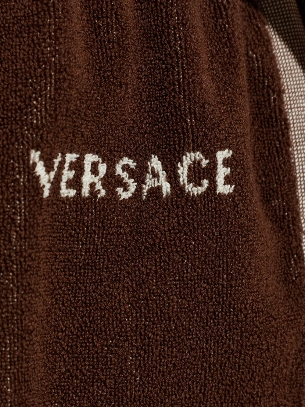 cotton-terry jacquard track pants — Image 3