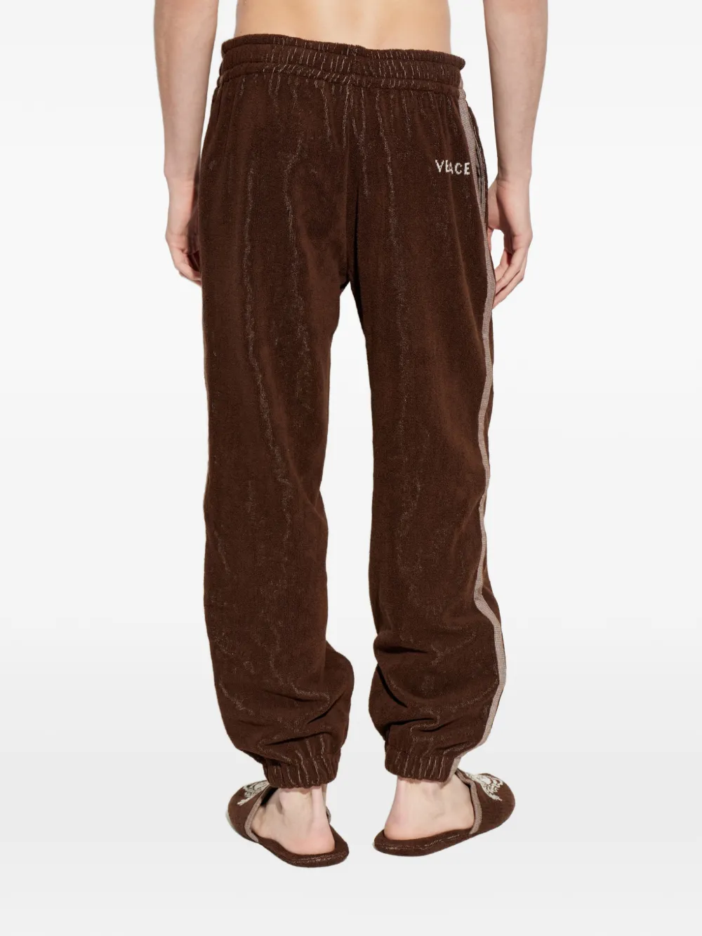 cotton-terry jacquard track pants — Image 4