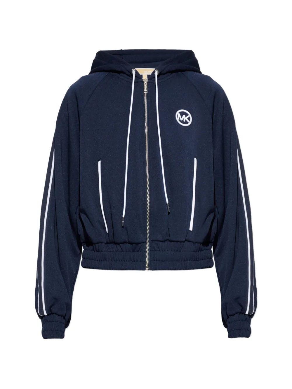 Michael Michael Kors Felpa con logo ricamato e zip - Blu
