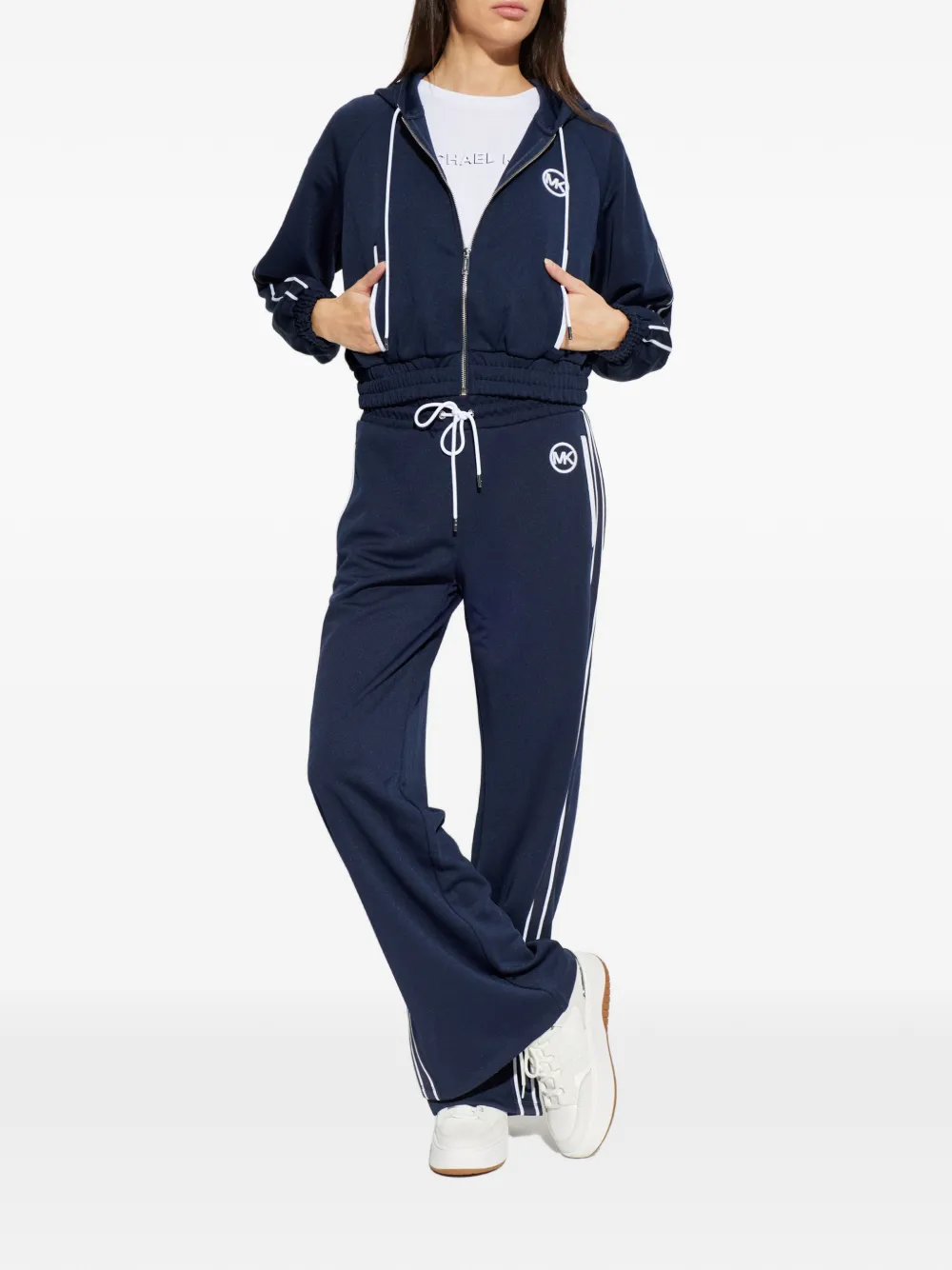 Michael Kors Hoodie met geborduurd logo Blauw
