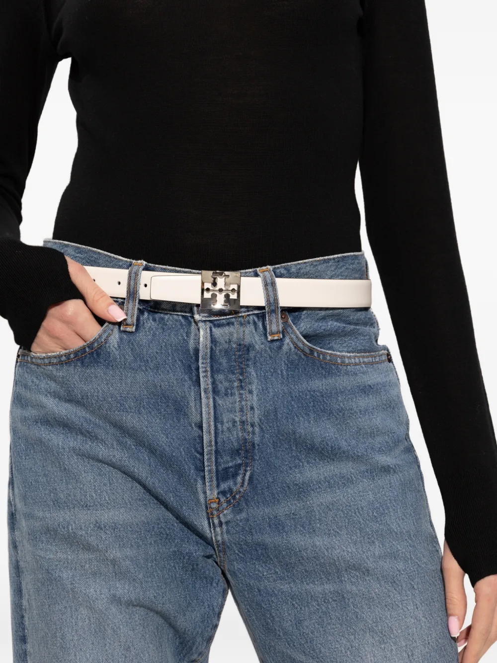 Tory Burch Omkeerbare riem Wit